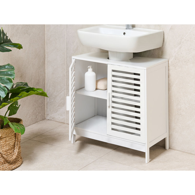60cm Bathroom Vanity Base Only, White