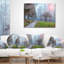 Bright Bright over Autumn Trees - Coussin imprimé paysage