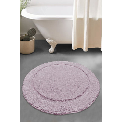 Tapis de bain luxueux en coton, rose, 35,4 po x 35,4 po | 100% coton, 1,06 lb / pi², lavable à la machine, doux et absorbant | Parfait pour la décoration de salle de bain, séchage rapide, entretien facile, confort douillet pour les pieds