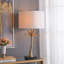 Lampe feuille avec base en marbre