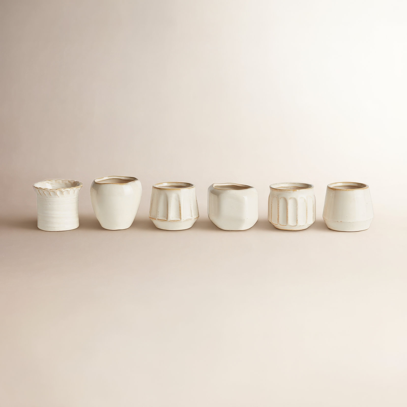 9" Pot Planter, Cream
