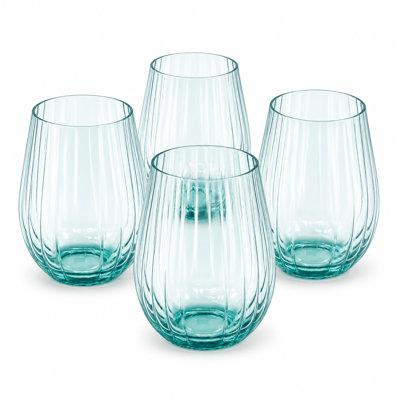 Acrylique verre à vin sans pied Linea - vert olive