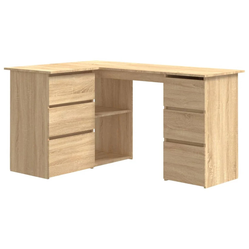 Abdirizaq Corner Computer Desk, Sonoma Oak