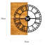 Horloge murale décorative en bois 21,7 po x 1,2 po x 22,8 po | 100% bois véritable (noyer et noir) avec mécanisme silencieux | Décoration intérieure élégante | Conception à suspendre | Variations de couleurs uniques pour un look distinctif