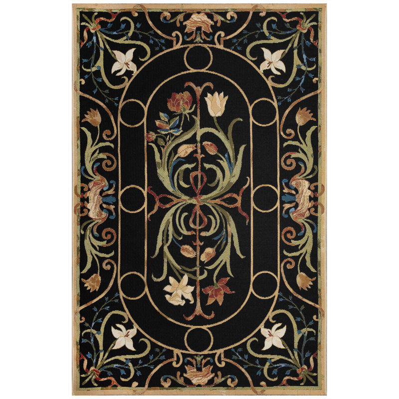 Marina Dream Garden Indoor/Outdoor Area Rug Midnight, Rectangle 7'10" x 9'10"