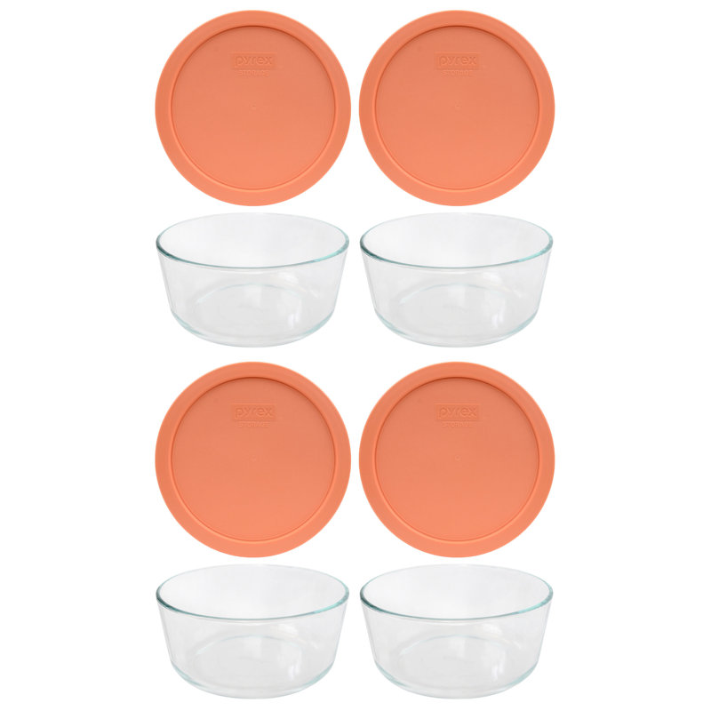 4 Cup Food Storage Container, Bahama Sunset Orange