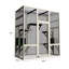 Spacieux extérieur en bois massif gris, 5 plateformes, 2 aires de repos, structure météo, détente féline Cat Relax