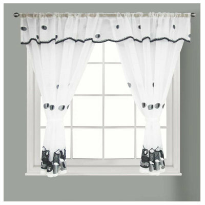 Pugliese Ruffled Kitchen Curtain