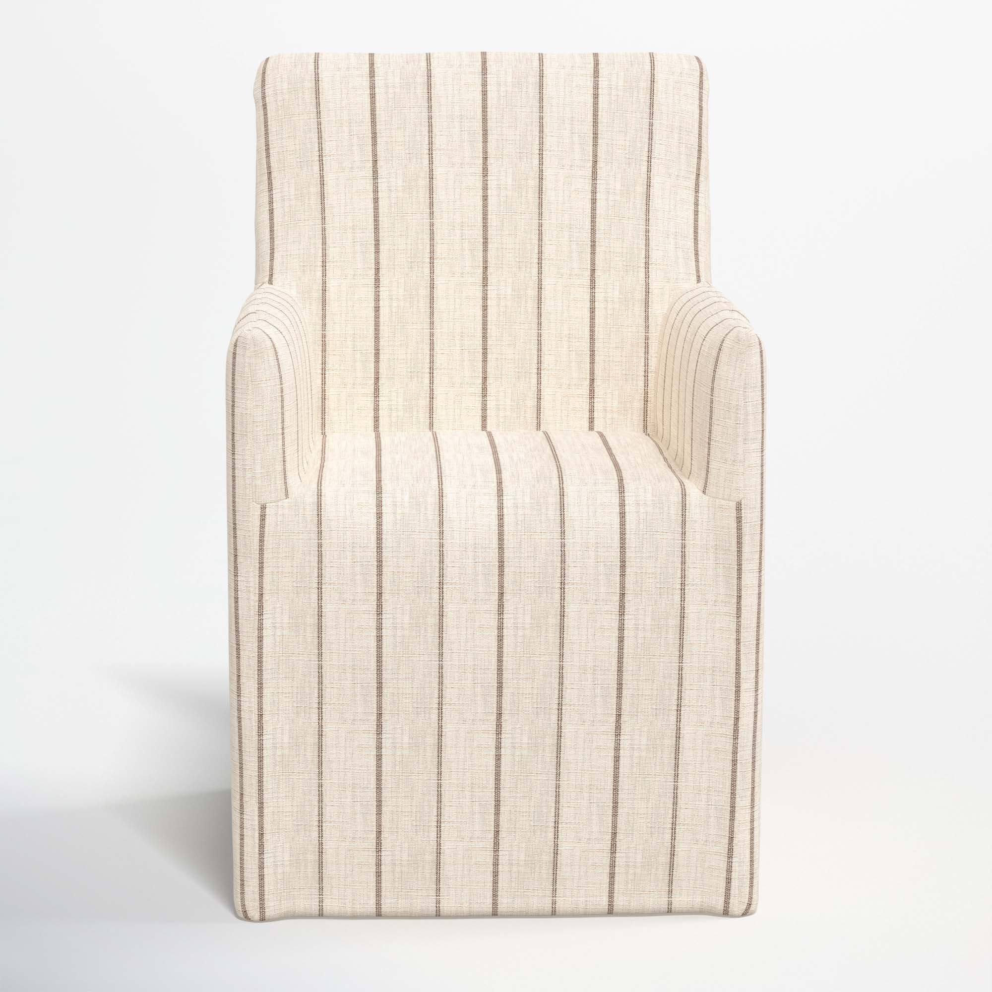 Ivanka Dining Chair, Fritz Charcoal Stripe