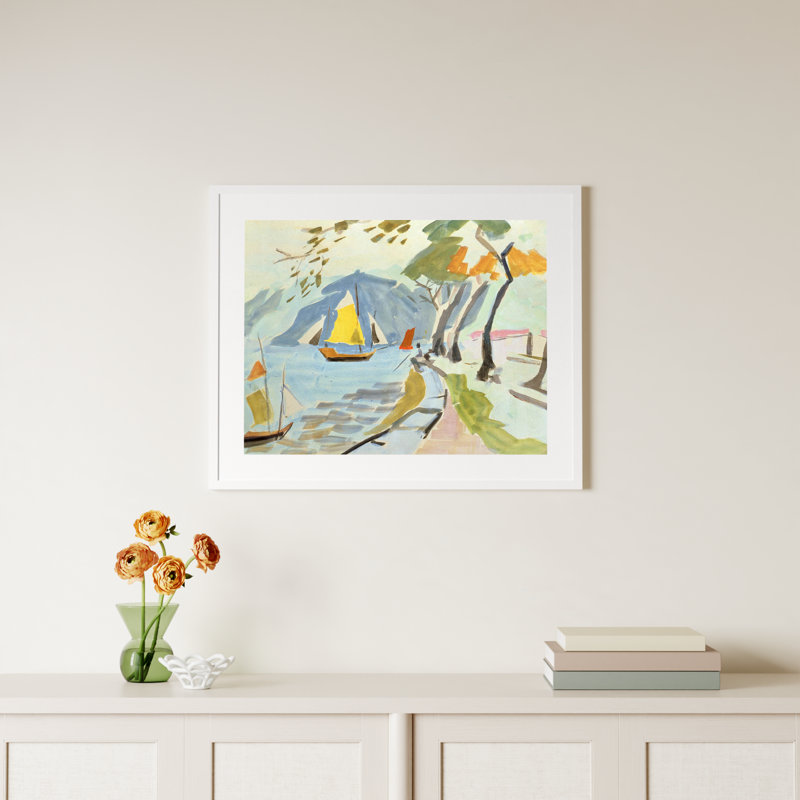 Macau Shoreline Framed On Paper by Anne Durham Print, White, 27" H x 33" W x 1" D