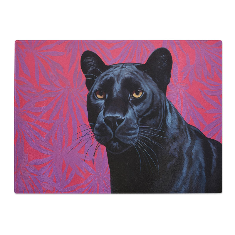 Panther Minimalism No.2  Glass Chopping Board