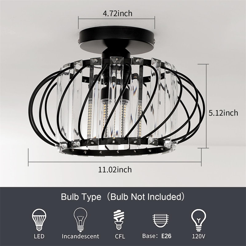 Akman Crystal Flush Mount