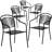 Oia Indoor-Outdoor Steel Patio Arm Chair with Round Back-22948754