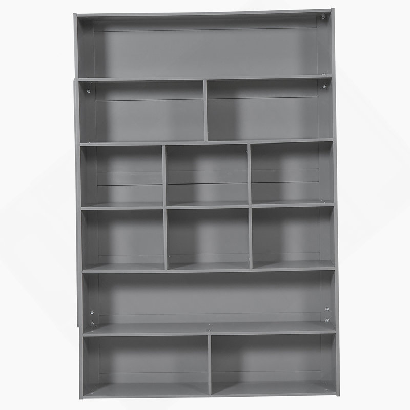 Lit superposé au-dessus de 2 tiroirs et armoire multicouche Kayelin, Gris