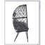 Chaise longue en osier et tissu Aeven