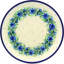 Couronne de poterie polie bleue 8 po