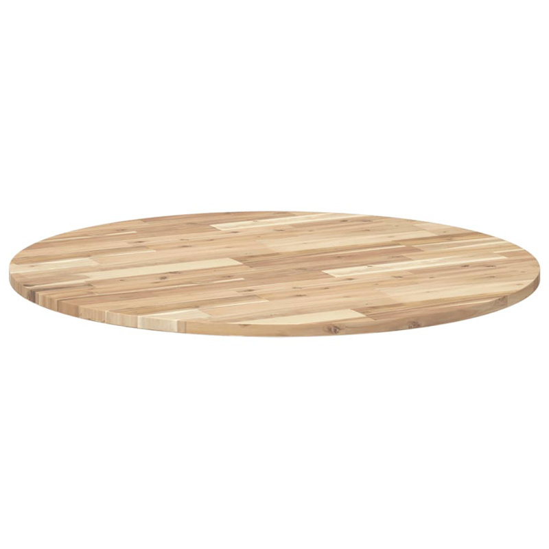  Plateau de table en bois naturel d'acacia massif moyen durable, H 0,8 po x l 35,4 po x P 35,4 po