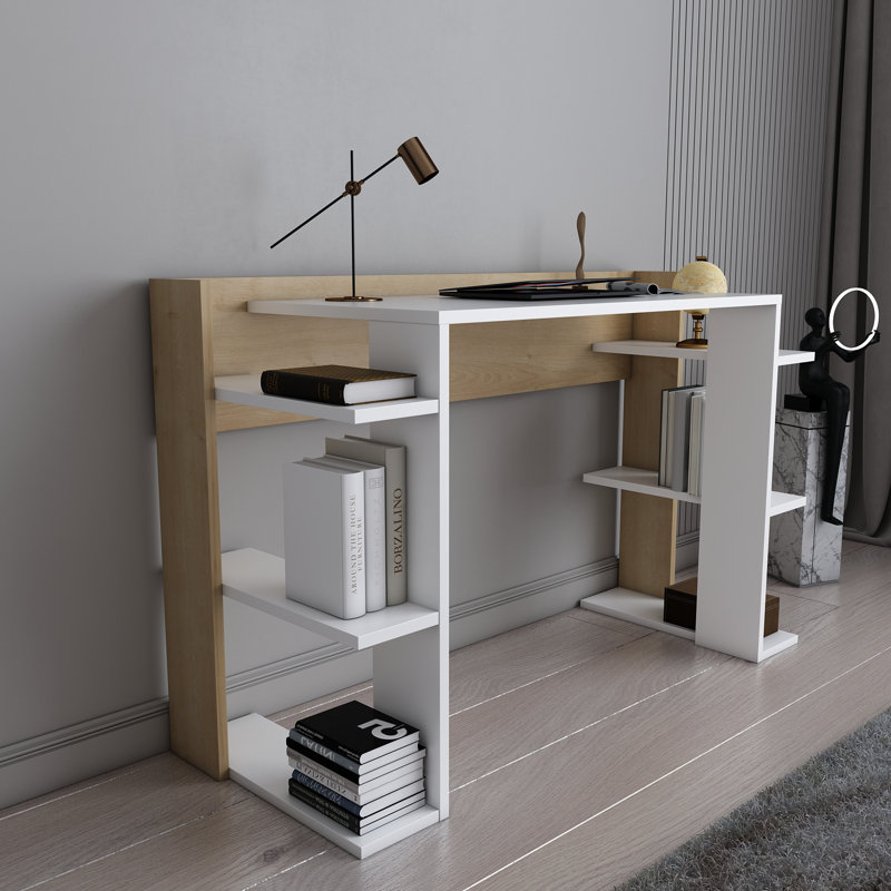 Klaiss Computer Desk, White Sapphire