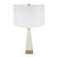 D15x26" Thin Pyramid Table Lamp With Drum Shade(Lamp Shade Assembly Required)