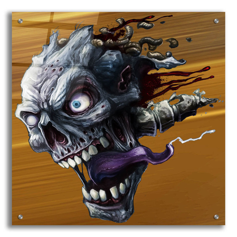 " Zombie Head " by Flyland Designs, 24" H x 24" W x 0.2" D