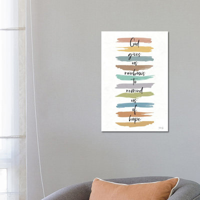 God Gives Us Rainbows By Marla Rae - Wrapped Canvas Typography by Marla Rae - Wrapped Canvas Print