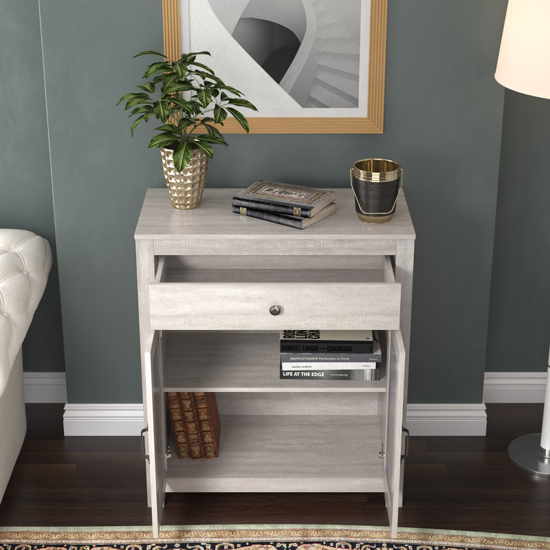 Chessani 35.4'' Tall 2 Door Accent Cabinet, Dusty Grey Oak