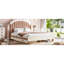 Lit plateforme avec tiroir de rangement, cadre de lit simple en bois avec tête de lit ronde, sommier non nécessaire, beige et naturel-133471083-133471081