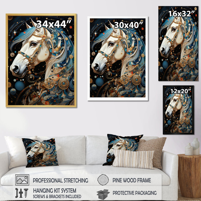 «Yohanna Carousel Whirling Wonder Pointillism II», reproduction sur toile, H 32 po x l 24 po x P 1 po, Cadre flottant noir