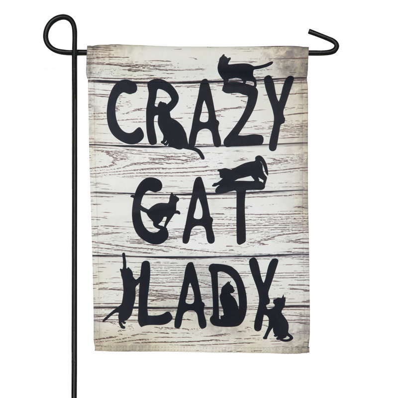 Drapeau de jardin en polyester à 2 côtés pour chat bizarre