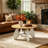 31.5" Circle Coffee Table for Living Room, 2-Tier Wood Accent Center Table with Open Storage-419197710