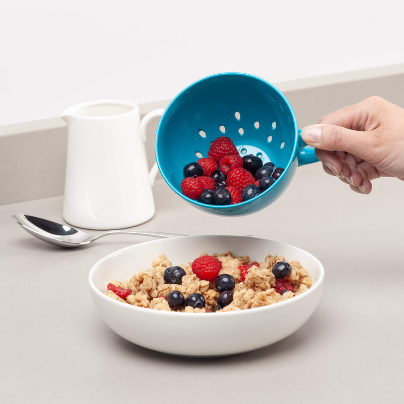 Keep it Handy Berry Cup Colander, 10cm, Aqua