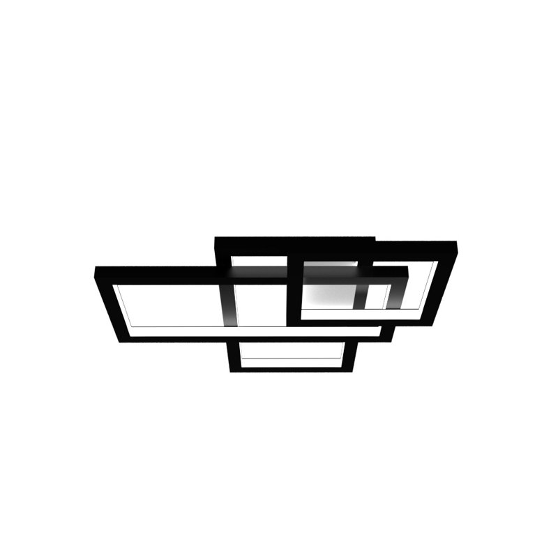 1 - Light LED Flush Mount, Imbuia, 1.97" H x 23.62" W x 23.62" D