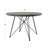 Nabu Ash Round Solid Wood Top with Iron Base Dining Table