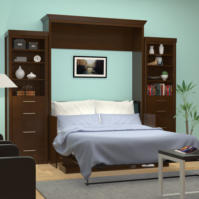 Lit escamotable avec rangement Britton, Grand