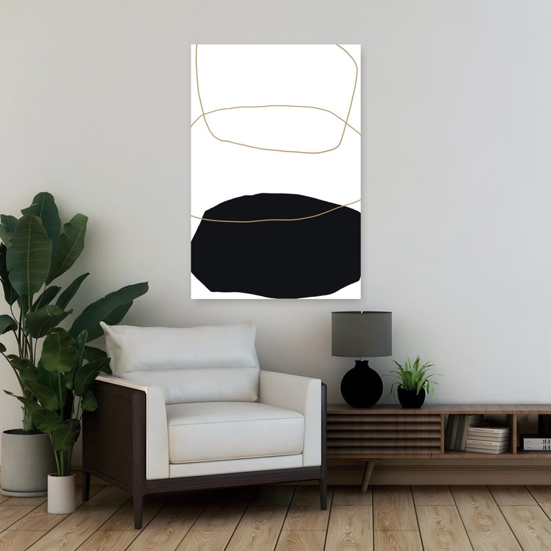 Art mural abstrait contemporain Beside You, H 36 po x l 24 po