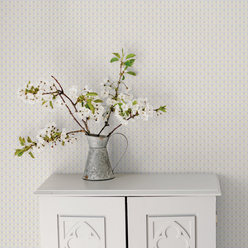 Alamosa 10m x 53cm Matte Wallpaper Roll, Yellow/Grey
