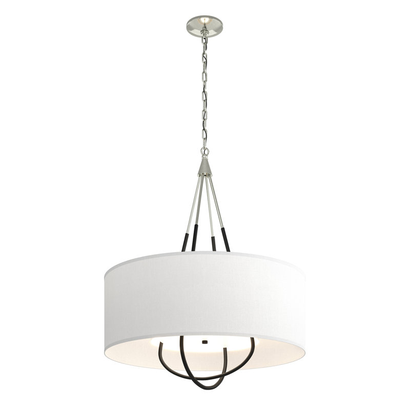 Loop 4 - Light Chandelier, Natural Anna, Sterling, Black