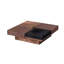 Retro Nut-Brown Manufactured Wood Square Coffee Table-450374770