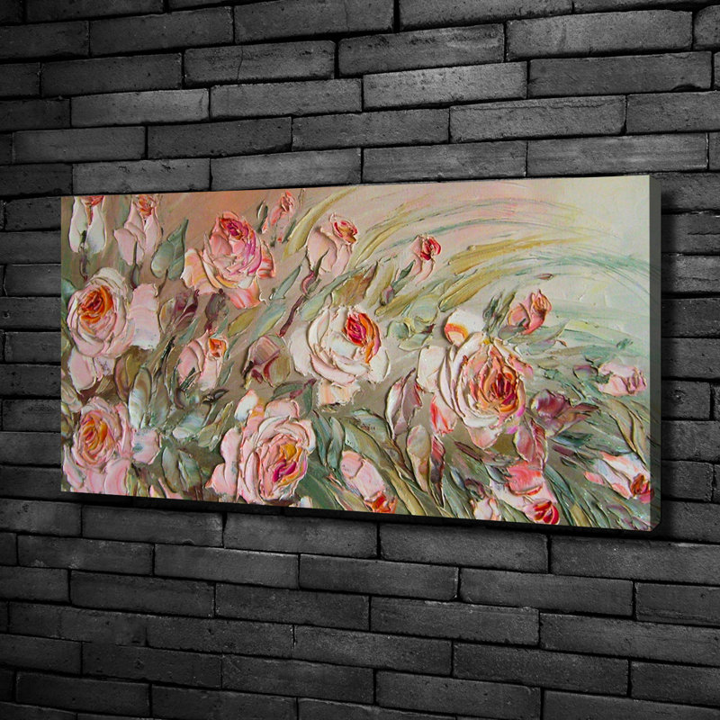 Roses - Wrapped Canvas Print, 50cm H x 100cm W, Canvas