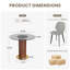33.46 " Tempered Glass Round Conference Table and 2 Chairs-2123623576