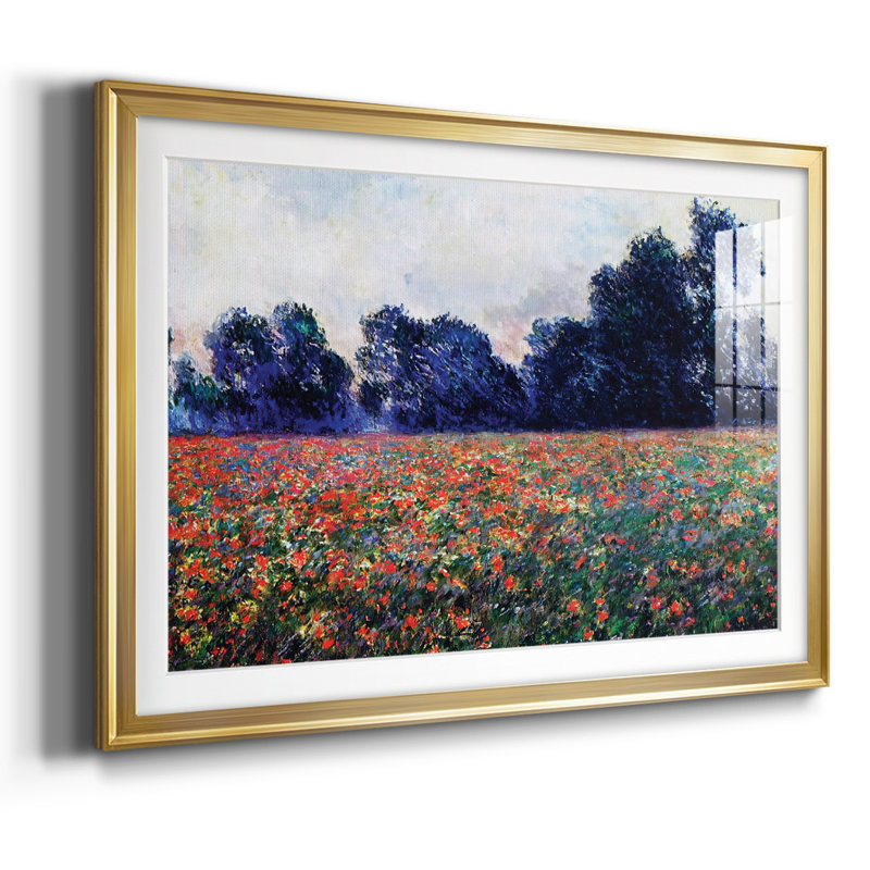 Coquelicots à Giverny, 1887, reproduction d'art sur papier, Or, H 27 po x l 39 po x P 1,5 po