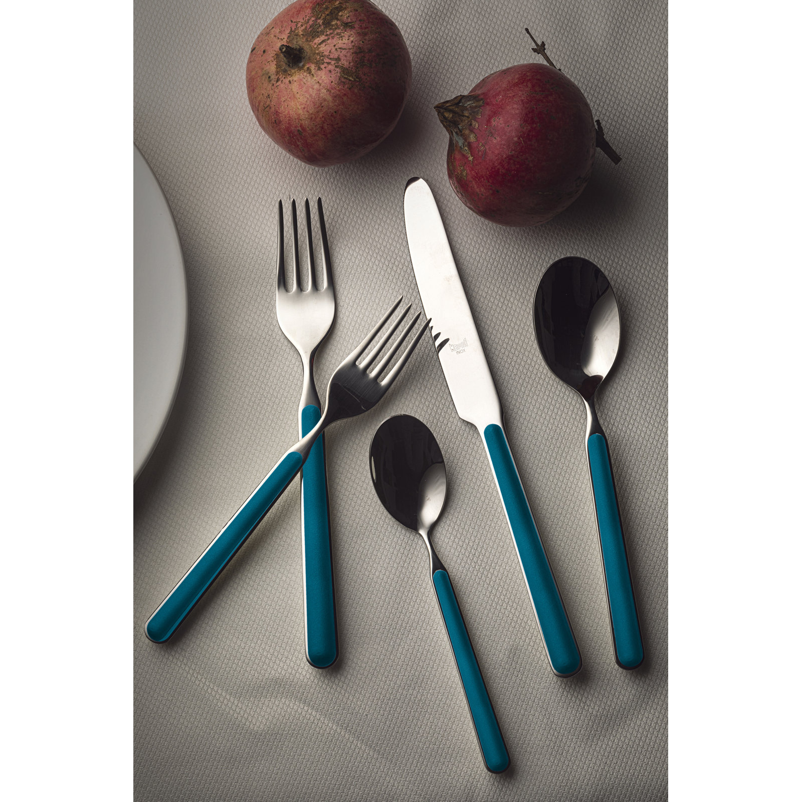 Fantasia Stainless Steel Flatware Set of 20 - Service for 4, Blue