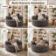 Fauteuil rond à compression de 55 po avec dossier rembourré et assise profonde-985195135