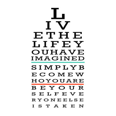 " Inspirational Eye Chart "