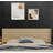 Modern Farmhouse Wood Headboard King Size 80.2 In Wide Wall Mounted Fluted Panel Wingback - Natural Oak-390873676