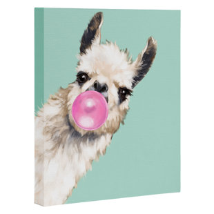 «Bubble Gum Snea Llama Green» par Big Nose Works - impression