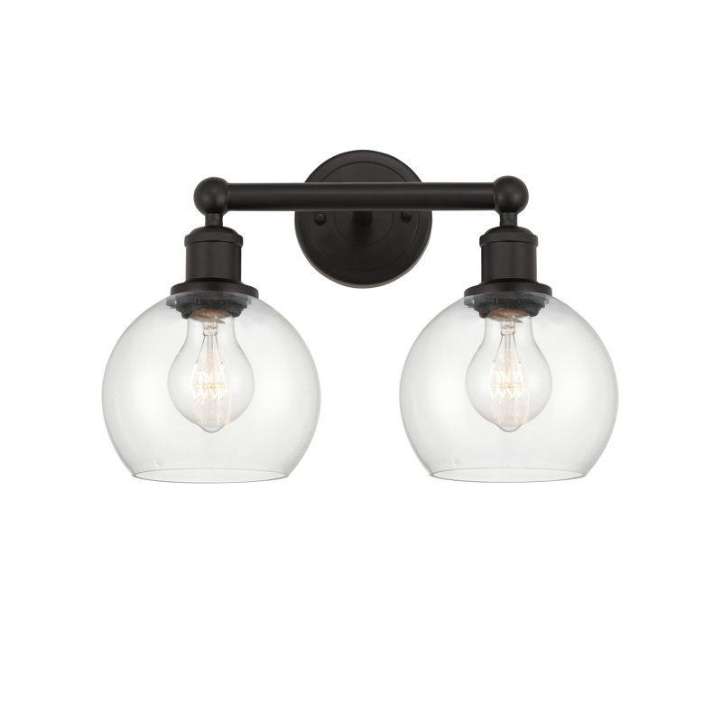 Cambria 2 - Light Dimmable Vanity Light, Clear, Oil Rubbed Bronze