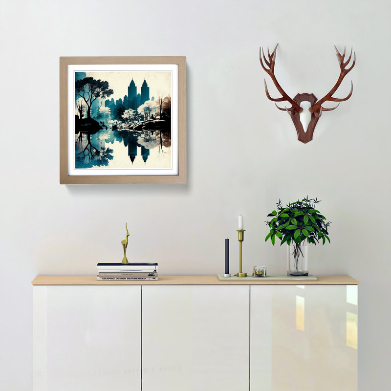 Central Park - Framed Print, Oak