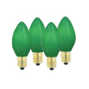 Ampoules de rechange opaques de Noël C9, Vert