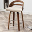 Tabourets de bar pivotants en faux cuir Hesson-192604106-192441953
